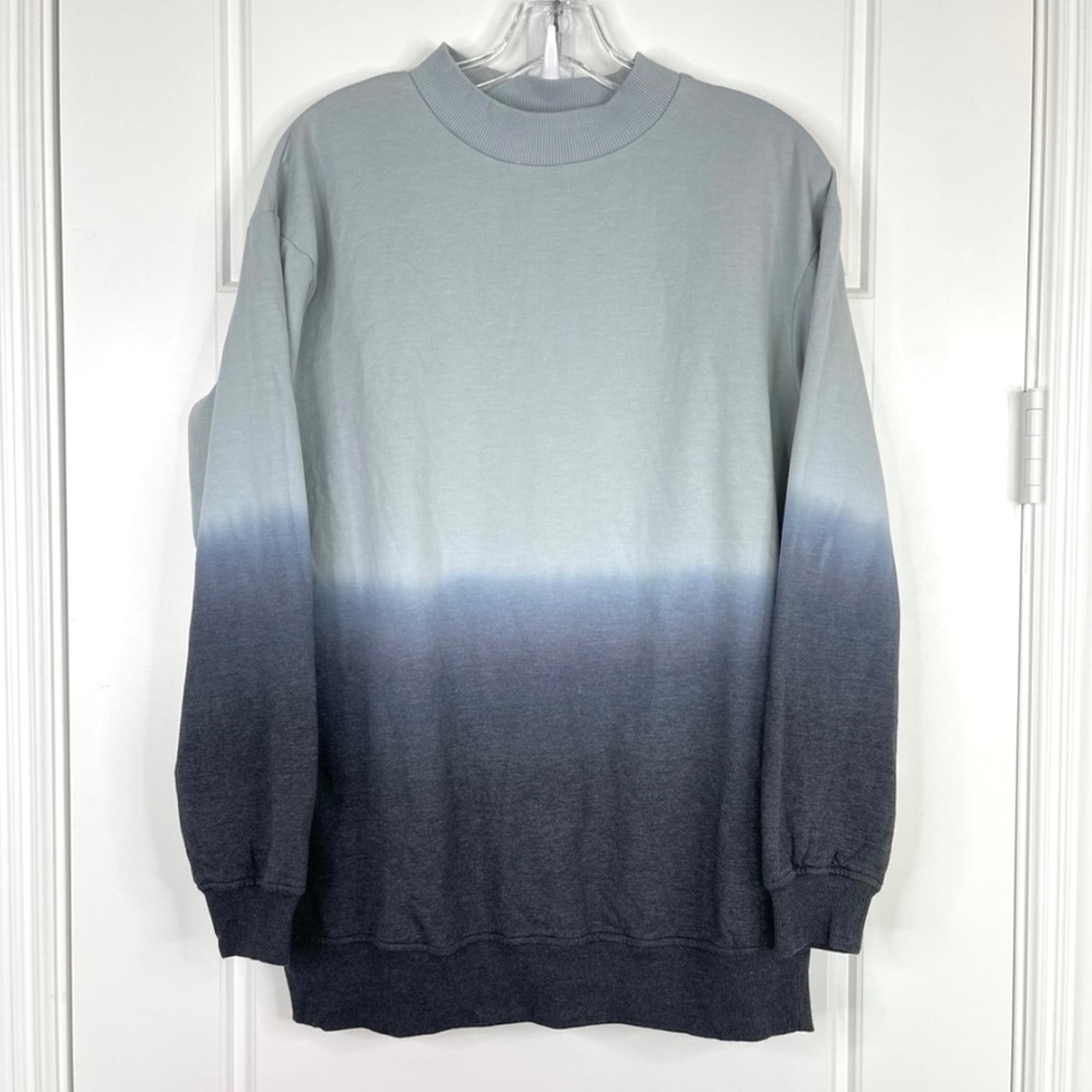 BP Dip Dye Crewneck Cotton Blend Sweatshirt NEW Size M Tie Dye Blue